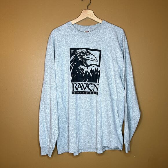 Y2K Raven Softwares Long Sleeve T-Shirt COD - Picture 1 of 6